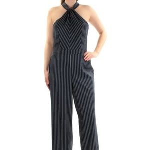 Navy and White Pinstripe Jumpsuit/Romper